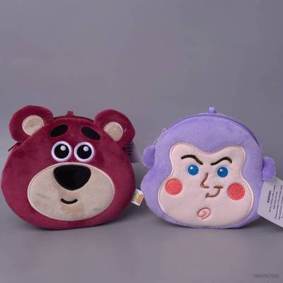 กระเป๋าใส่เหรียญ บัตร ผ้ากํามะหยี่ขนนิ่ม ลาย Toy Story Buzz Lightyear Lotso เหมาะกับของขวัญ สําหรับเด็กผู้หญิง