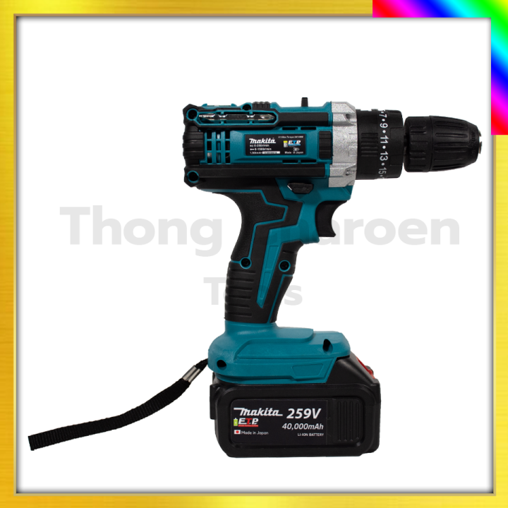 makita-สว่านไร้สาย-259v-สว่านไร้สาย-259v-3ระบบ-เจาะกระแทกได้รับปะกันตรงปกไม่จกตา-ไม่ตรงปกยินดีคืนเงิน100-รับประกัน3เดือน-aaa