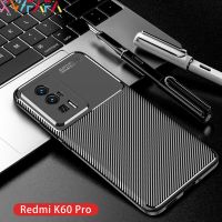 เคสโทรศัพท์คาร์บอนไฟเบอร์แฟชั่นสำหรับ Redmi K60 Pro K60E K60Pro K 6 0คาร์บอนไฟเบอร์นิ่มกันกระแทกกรอบป้องกันด้านหลังแบบบาง