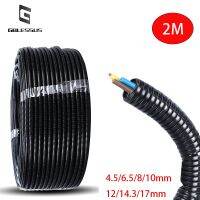 2M PP Corrugated Pipe4.5mm-17mm Car Cable Heat Resistant Insulation Tube Harness Motor Electrical Wire Protection Accessories