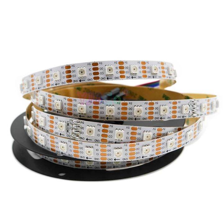 5เมตร-apa102สมาร์ทหลอดไฟ-led-strip-3060-ledm-ข้อมูลและนาฬิกาแยก-sk9822-ic-แอดเดรสพิกเซลโคมไฟเทป-ip30ip65