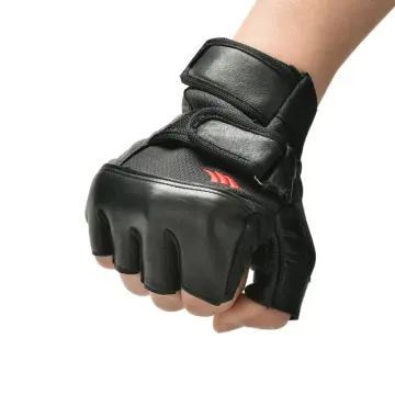 Leather workout online gloves