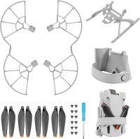 ตัวป้องกันใบพัดมินิ3โปร + ใบพัด + ส่วนต่อขาตั้งเกียร์บนพื้น + สายคล้องที่แขวนใบพัดสำหรับ DJI Mini 3อุปกรณ์เสริมแบบโปร