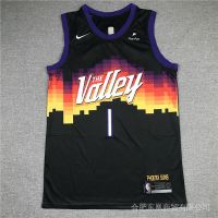 [8 Styles] 2021 New NBA Jersey Phoenix Suns No. 1 BOOKER City Edition Black Basketball Sports