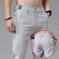 CODshengxi8 ✦MOLLGE✦ Summer Basic Korean Style Fashion All-match Air Conditioning Business Casual Ice Silk Straight Pants Men Seluar Slack Lelaki