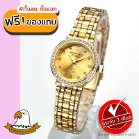 AMERICA EAGLE นาฬิกาข้อมือผู้หญิง สายสแตนเลส รุ่น AE086L - Gold/Gold