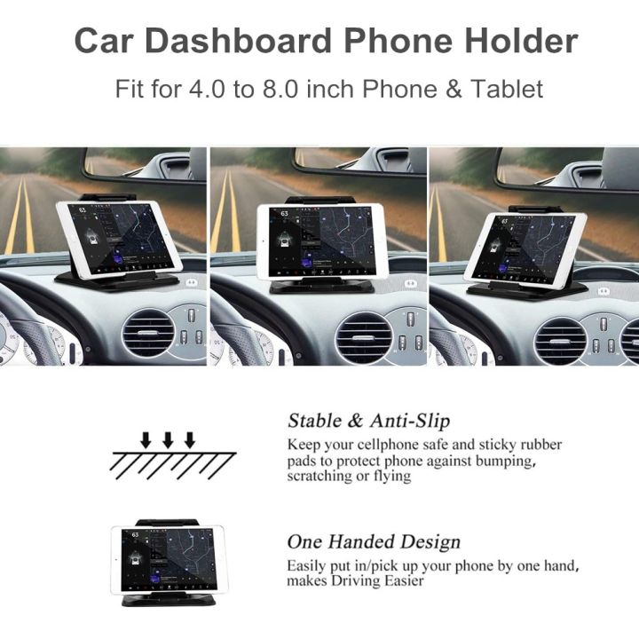ที่วางโทรศัพท์ในรถยนต์บนแผงหน้าปัดรถขนาด4-0ถึง8นิ้วที่ใส่แท็บเล็ตโทรได้ในรถสำหรับ-xr-xs-max-ipad-mini-ที่วางโทรศัพท์ในรถ-gps