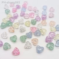 30pcs/Lot 10mm Acrylic Beads Heart Shaep Spaced Beads For Jewelry Making DIY Couple Charms Bracelet Necklac Accessories