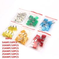 120/60Pcs Assorted Mini ฟิวส์ชุดสังกะสีโลหะผสมรถบรรทุกรถยนต์ฟิวส์5A 7.5A 10A 15A 20A 25A 30A สำหรับรถบรรทุกรถยนต์