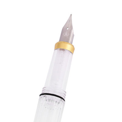 ปากกาหมึกซึมลูกสูบสีทองปลายแหลมใสหลากสีชุดปากกาหมึกซึมของขวัญ4สแตนเลสปากกาหมึกซึม S สำหรับคริสต์มาส