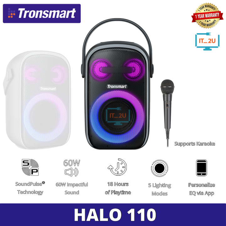 Tronsmart Halo 110 Portable Party Speaker ลำโพงร้องคาราโอเกะ ลำโพงปาตี้ ...
