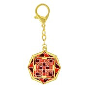 FengShui Ho Tu Enhancer With Qi Lin Keychain W4954