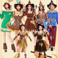 2022 ยุโรปและอเมริกาหุ่นฮาโลวีนตัวละครเครื่องแต่งกาย Wizard Of Oz แต่งหน้า Straw Babydoll เครื่องแต่งกายเกมแม่ลูก