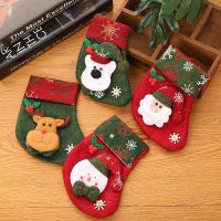 Merry Christmas Stocking Gift Bags Elk Snowman Santa Socks Christmas Decoration for Home Navidad Ornaments New Year 2022 Decor Socks Tights