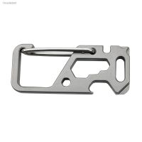 ✜ஐ Outdoor Durable Titanium Keychain Snap Hook Screwdriver Bottle Opener Carabiner Spring Snap Hook Clip Backpack Buckle