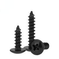 500pcs 3mm Cross Recessed Truss Head Self-tapping Screw Carbon Steel M3 Phillips Mushroom Head Wood Screw 6-16mm 16mm 10mm Nails Screws  Fasteners