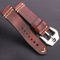 Genuine Leather Watch Band Belt With Metal Skull Buckle 20mm 22mm 24mm Brown Yellow Blue Watchband Women Men Cowhide Strap