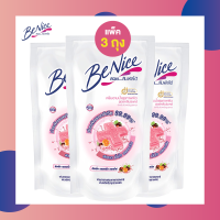 *3 ถุง* Benice บีไนซ์ ครีมอาบน้ำ สูตรคลีน แอนด์ แคร์ ปริมาณ 400 มล. (สีชมพู) ชนิดถุงเติม