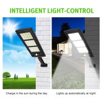 Outdoor Led Solar Lights 3 Modes Motion Sensor Solar Spotlights With Remote Control Waterproof Wall Lamps For Garden Decoration