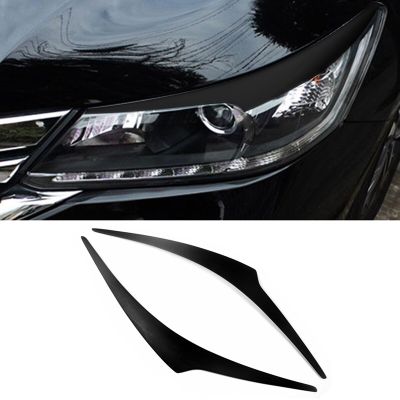 Car Headlight Eyelid Eyebrow Front Resin Headlight Eyebrow Eyelid Cover Trim for Honda Accord 9Th 2013-2018