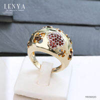 Lenya Jewelry แหวนเงินแท้ 925 ประดับอัญมณี ดีไซน์สุดคลาสิค เหมาะสำหรับสวมใส่กับเสื้อผ้าทุกชุดทุกสไตล์