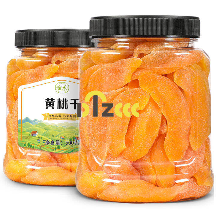 Dried yellow peaches 500g canned peaches dried peach meat snacks dried fruit bulk peach slices