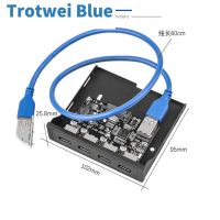 PCIE ไป USB แผงด้านหน้า3.0ชิ้น USB การ์ดขยาย3การ์ดอะแดปเตอร์ USB3 PCIE 3.5 "ฟล็อปปี้ USB3.0แผงด้านหน้าตัวยึด PCI Express Riser อะแดปเตอร์ FJK3825