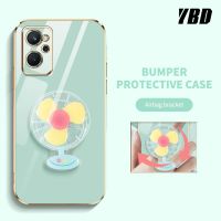 YBD เคสโทรศัพท์แบบเรียบง่ายหรูหราสำหรับ OPPO Realme 9i A96 K10 สเตอริโอพัดหลากสีแบบหมุนได้เคสกันกระแทกกล้องคลุมทั้งหมด