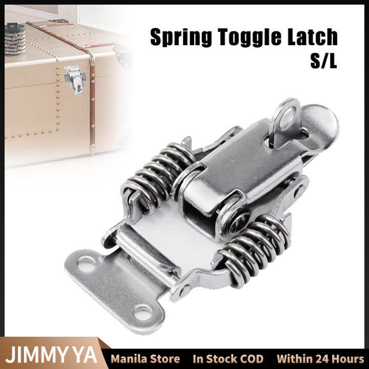 304 Stainless Steel Spring Locking Latch Hasp Lock Draw Latch Clamp