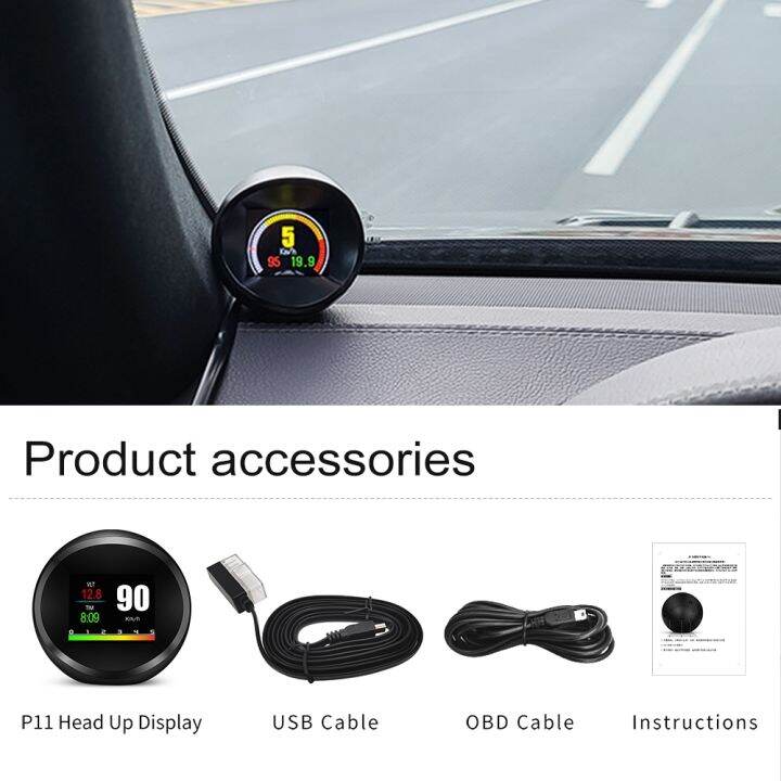 wiiyii-p11-obd2-gps-auto-hud-display-car-speedometer-turbo-boost-temp-eletronicos-gauge-code-reader-car-projetor