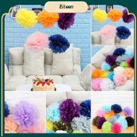 EILEEN 9 Pack โรแมนติก ของชำร่วยวันเกิด งานแต่งงาน ของตกแต่งบ้าน ดอกไม้กระดาษทิชชู่ พวงมาลัยห้อย ปอมบอล