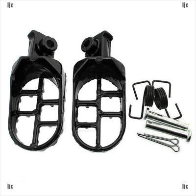 (ljc my) 2Pcs Motorcycle Foot Pegs Pedals Footpeg Footrests Mount for Aluminium Pit Bike