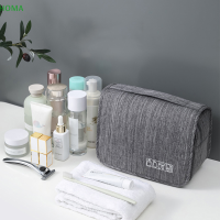 ?【Lowest price】HOMA กระเป๋าเก็บเครื่องสำอางแบบพับเก็บได้ผู้หญิง Travel Makeup BAG ห้องน้ำ Organizer แขวนถุงเก็บน้ำแห้งเปียกสามารถแขวน