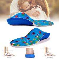 1 Pair Kids Children Flat Feet Insoles Arch Support 4cm Orthotic Orthopedic Shoe Inserts for X/O Legs Shoe Heel fixed Pads