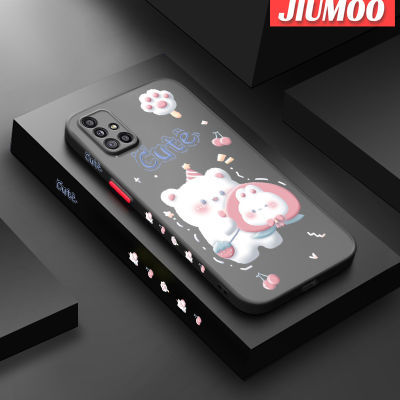 JIUMOO เคสปลอกสำหรับ Samsung Galaxy A51 4G A51 5G เคส M40s แข็งกันแรงกระแทกคล้ายฝ้าแฟชั่นลายการ์ตูนเคสป้องกันเลนส์กล้องปลอกซิลิโคนนิ่มคลุมทั้งหมด