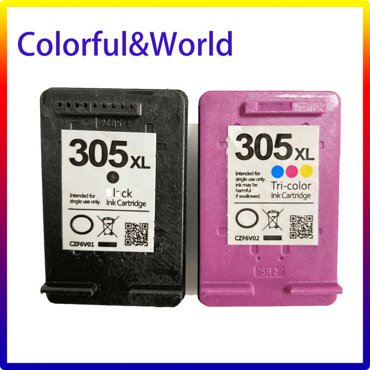 black/Tricolor For HP305XL hp305xl Refilled Ink Cartridge For HP DeskJet  2700 2710 2720 2721 2724 4110 4120 4122 4130 Printer