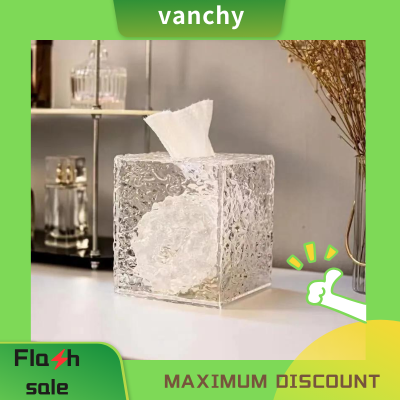 Vanchy Modern Acrylic Tissue Handmade Irregular Relief Decor Living Room Paper es Western Restaurant Desktop Napkin Organizer