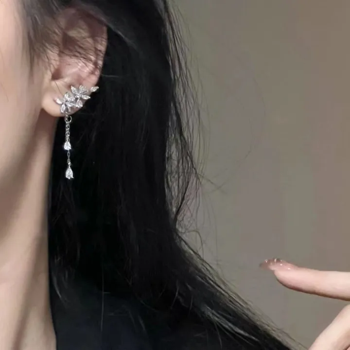 cod-new-one-piece-earrings-2022-new-trendy-ear-bone-clip-chain-female-ins-net-red-super-fairy