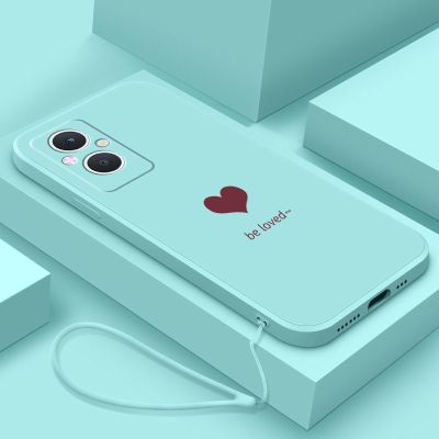 [ฟรี] OPPO Reno 8Z Reno8Z 5G Frosted Love Heart ฝาครอบโทรศัพท์ยาง Liquid Silicon กันกระแทกปลอก