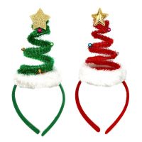 【Approving】 L5YA Diadema Elástica ที่มัดผม De Árbol Y Campana Accesorios Fotos Navideñas Adornos Fiestas Navideñas Creativas