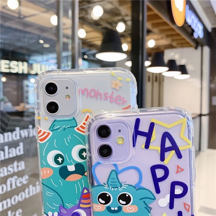 เคสโทรศัพท์รูปอสูรกายมีความสุขน่ารักสำหรับ-redmi-note-12-pro-plus-12s-11s-10-9-8-7-redmi-12c-12-10c-9t-9-9a-9c-8a-ใส7a-เคสนิ่มกันตก