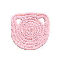 Handmade cotton rope potholder kitchen food background placemat potholder cat cotton potholder