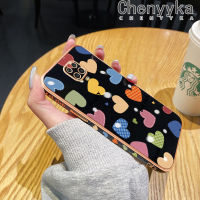 เคส Chenyyyka สำหรับ Xiaomi MI POCO M2 Pro Redmi Note 9S Note 9 Pro เคสการ์ตูนดีไซน์ใหม่สี่เหลี่ยมขอบสีหัวใจความรักเคสมือถือลวดลายบางๆเคสฝาปิดเลนส์เต็มกล้องปกป้องเคสนิ่มกันกระแทก