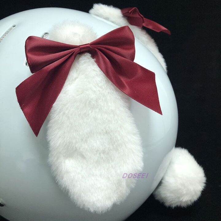 DOSEEIRabbit Ears Helmet Decorations Cat Ears Modified Motorcycle