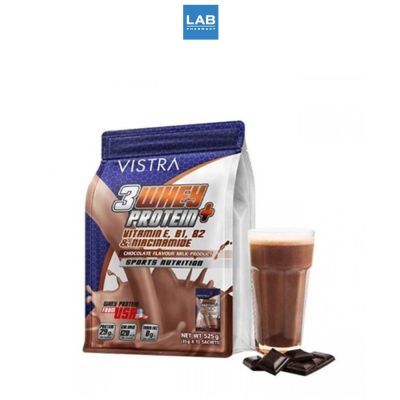 VISTRA 3 WHEY PROTEIN PLUS (CHOCOLATE) 35Gx15PC - วิสทร้า เวย์โปรตีน พลัส รสช็อคโกแลต