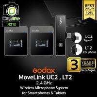 Godox Microphone MoveLink UC2 &amp; LT2 - 2.4 GHz Wireless Microphone สำหรับ Smartphones &amp; Tablets -รับประกันศูนย์ Godox 3ปี