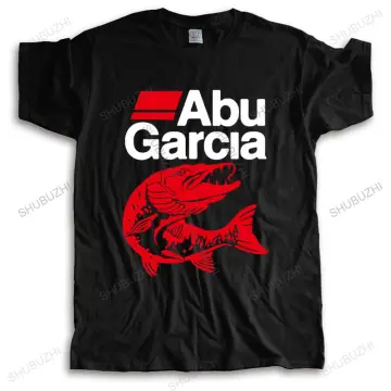 Abu Garcia Fishing Logo Black Tee Shirt Clothing Size S-4XL