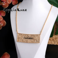 SophiaXuan Hawaiian Custom Name Flower Necklace Fashion Personalized Jewelry Chain Pendants Necklaces for Women TrendyGifts New