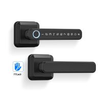 T3 Europe Fingerprint Smart Lock TT Lock App Control Biometric Password Lever Handle Electronic Locks with keys for Home