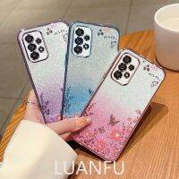 เคสสำหรับ Samsung Galaxy A73 5G / A53 5G / A33 5G / A23 / A13 4G 6D เลนส์พลอยเทียมขนาดเล็กไล่ระดับสีรวมทุกอย่างกันรอยขีดข่วนทนต่อการตกกระแทกเคสโทรศัพท์